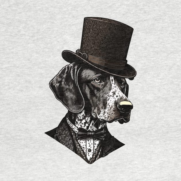 German shorthaired pointer with top hat by K3rst